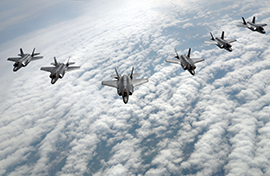 F-35s in midair formation F-35s in midair formation