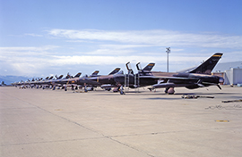 F-105s on the Hill AFB flightline F-105s on the Hill AFB flightline