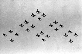 24 F-105s in midair formation