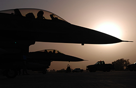 F-16s at sunset F-16s at sunset